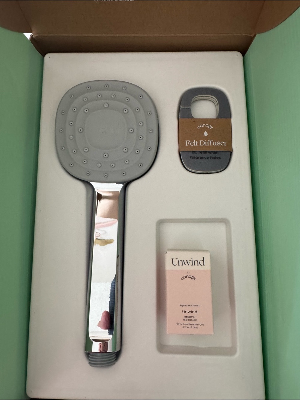 Canopy Unwind Handheld Filtered Showerhead with Filter and Diffuser  New in Box